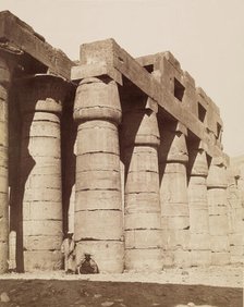 Side of the Hypostyle Hall of the Ramesseum. Luxor, West Bank (Thebes), between 1860 and 1903. Creator: Antonio Beato.