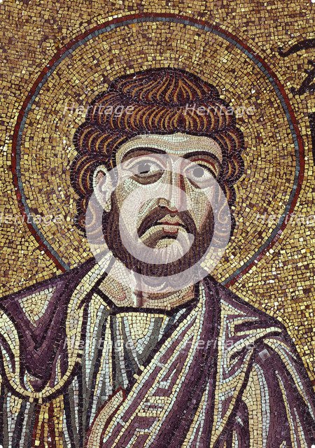 The Prophet Zechariah (Detail of Interior Mosaics in the St. Mark's Basilica), 12th century. Artist: Byzantine Master  