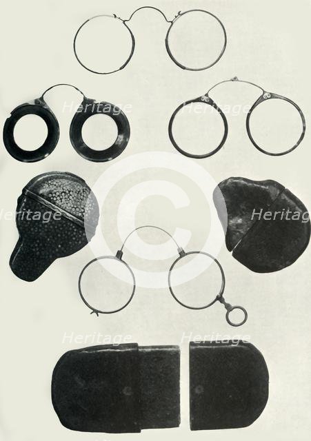 Nuremberg eyeglasses and cases: late 17th and early 18th centuries, (1934).  Creator: Unknown.