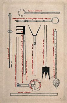 Surgical instruments, mainly cannulae. Creator: Unknown.