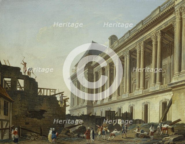Clearance of the Louvre colonnade, 1764. Creator: Pierre-Antoine Demachy.