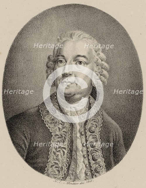 Portrait of the composer and singer Carl Heinrich Graun (1704-1759), 1815.