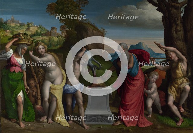 A Pagan Sacrifice, 1526. Artist: Garofalo, Benvenuto Tisi da (1481-1559)