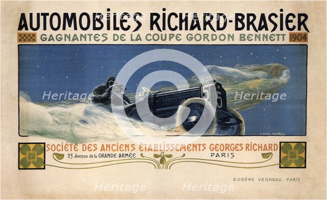 Automobiles Richard-Brasies, 1904. Artist: Bellery-Desfontaines, Henri Jules Ferdinand (1867-1909)