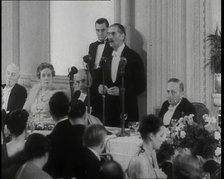 Neville Chamberlain, the British Prime Minister, Speaking in Nineteen Thirty-Eight at..., 1938. Creator: British Pathe Ltd.