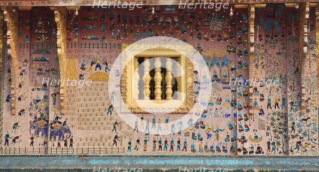 Glass Mosaics in the Wat Xieng Thong, Luang Prabang, Laos, 1950s. Artist: Anonymous master  