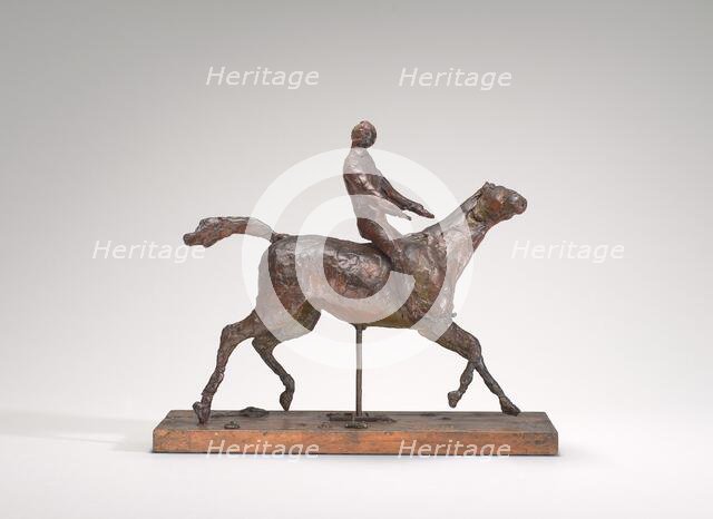 Horse Galloping, Turning the Head to the Right, the Feet Not Touching the Ground, mid 1870s. Creator: Edgar Degas.