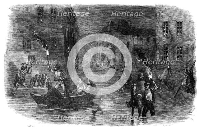 The Inundation at Lyons, 1856.  Creator: Unknown.