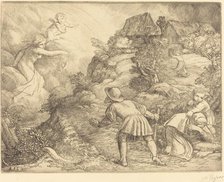 Allegory of the Peasant and Fortune (Le paysan et la fortune: Sujet allegorique). Creator: Alphonse Legros.