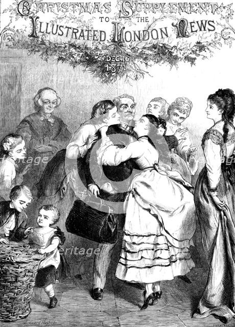 A Christmas Welcome, drawn by Edward Hughes, 1871. Creator: F Wentworth.