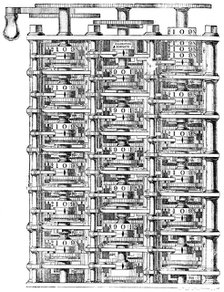 Babbage's 'difference machine', 1864. Artist: Charles Babbage