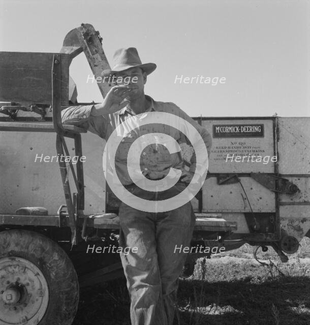 George Cleaver who is trying to develop 177 acres of raw land, Malheur County, Oregon, 1939. Creator: Dorothea Lange.