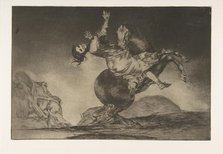 Plate 10 from the 'Disparates': The horse abductor , ca. 1816-23 (published 1864). Creator: Francisco Goya.