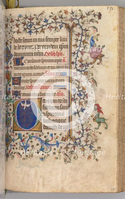 Hours of Charles the Noble, King of Navarre (1361-1425): fol. 260r, Holy Spirit, c. 1405. Creator: Master of the Brussels Initials and Associates (French).