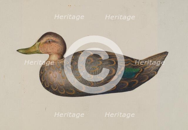 Decoy Duck, 1935/1942. Creator: Harriette Gale.