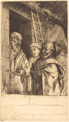 Saint Peter and Saint Paul at the Door of Bonhomme Misere (Saint Pierre et Saint...). Creator: Alphonse Legros.
