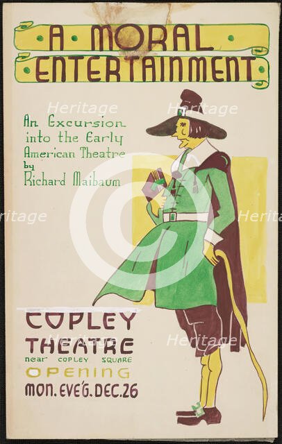 A Moral Entertainment, Boston, 1938. Creator: Unknown.