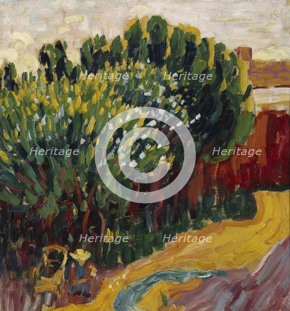 Landscape near Carantec with a woman, 1905-1906.