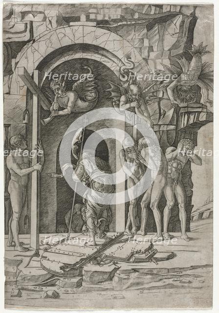 Descent into Limbo, c. 1490-1500. Creator: Giovanni Antonio da Brescia (Italian).