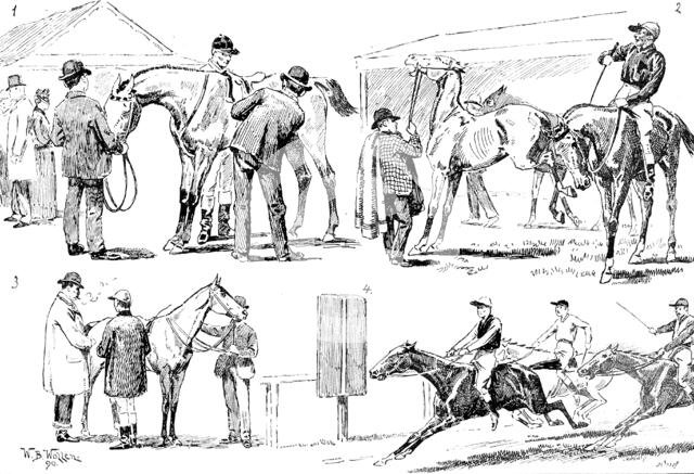 Pony and Galloway races at the Ranelagh Club on Boat-Race Day, 1890. Creator: Unknown.