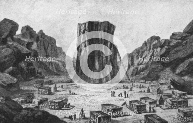 ''Un village du Borkou, d'apres Nachtigal; L'Ouest Africain', 1914. Creator: Unknown.