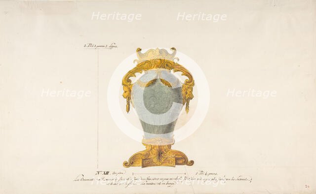 Design for a Mounted Chinese Vase, ca. 1750-85. Creator: Anon.