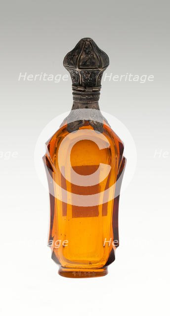 Scent Bottle, Bohemia, c. 1840/50. Creator: Bohemia Glass.