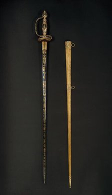 Smallsword with Scabbard, possibly German, ca. 1750-60. Creator: Unknown.
