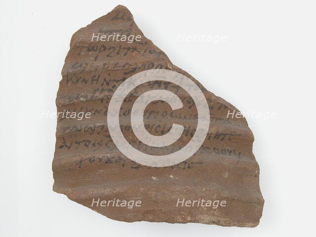 Ostrakon, Coptic, 7th century. Creator: Unknown.
