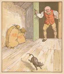 'The rat ate the malt...', c1878. Creator: Randolph Caldecott.