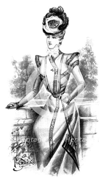 Ladies' Page: a morning gown of cashmere, 1898. Creator: Picador.