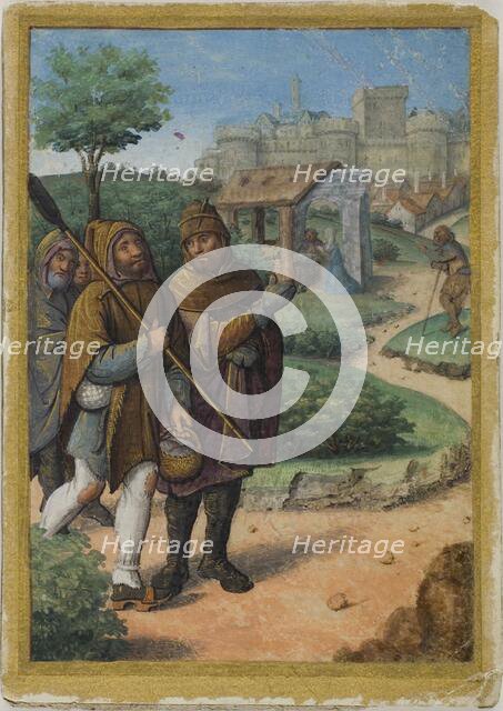 Shepherds on Their Way to the Nativity, from a Book of Hours, c. 1495. Creator: Unknown.