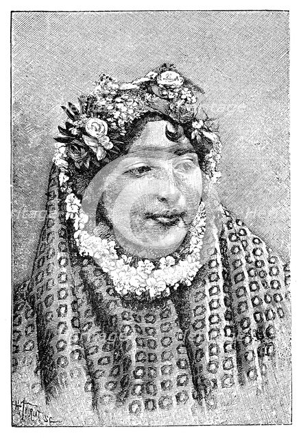 A noble Persian lady, 1895.Artist: Henri Thiriat