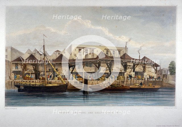 Brewer's Quay, Chester Quay and Galley Quay, Lower Thames Street, City of London, 1841.              Artist: Samuel Lumley