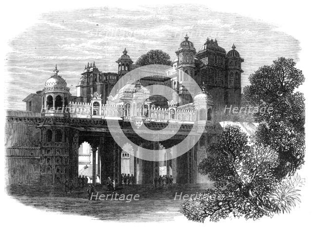 Palace of the Rana of Meywar, at Oodeypore, 1868. Creator: Unknown.