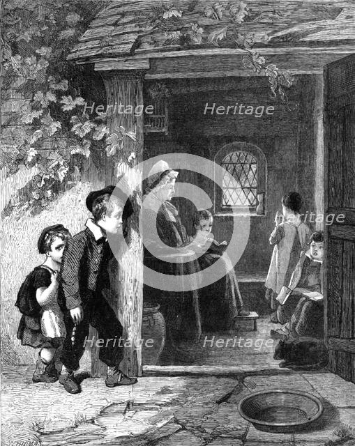 "Going To School," by T. Webster, R.A., in the National Gallery..., South Kensington, 1864. Creator: W Thomas.