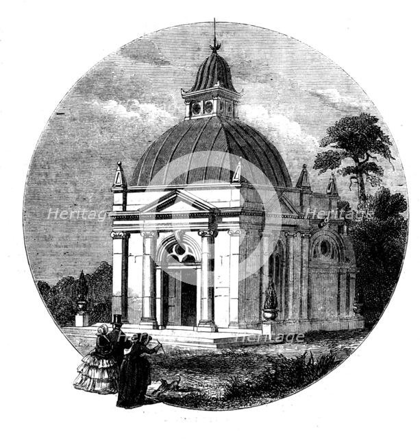Mausoleum in Memory of Assheton Smith, Esq., at Tedworth, Wilts, 1858. Creator: Harvey Orrin Smith.