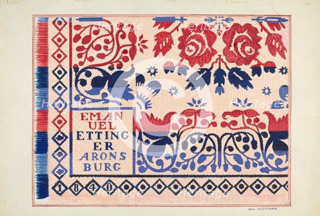 Coverlet, 1935/1942. Creator: William Hoffman.