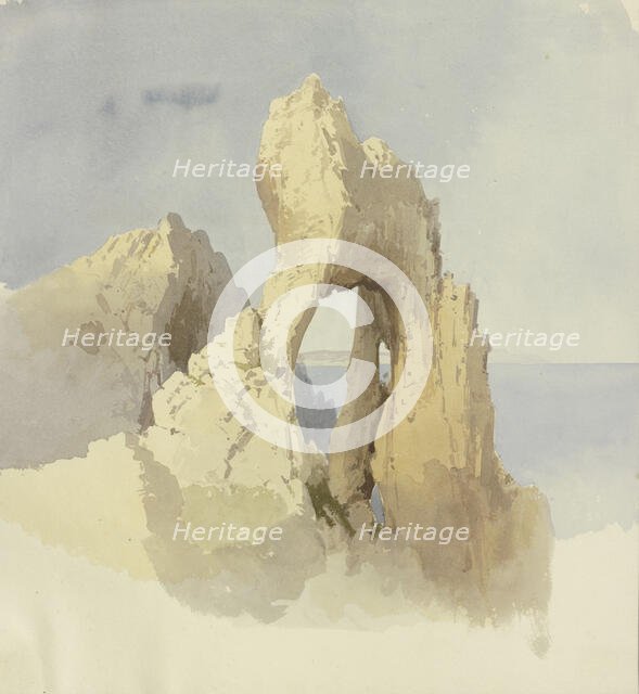 Arco Naturale on Capri, c1852. Creator: Carl Theodor Reiffenstein.