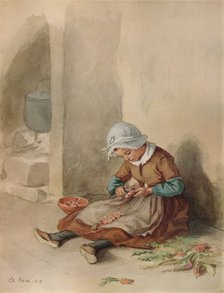 'The Little Domestic', 1869, (1938). Artist: Pierre Edouard Frere.