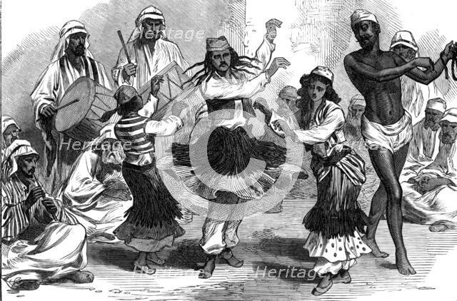 Sketches from Palestine: gipsy-boy dancers, 1874. Creator: Unknown.