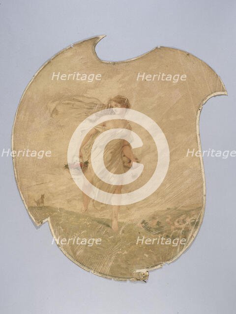 Woman carrying a basket of berries and a basket of mushrooms, c1900.  Creator: Unknown.
