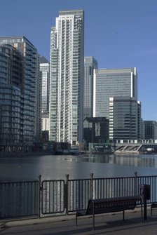 Docklands and Canary Wharf, London, England, UK, 2/3/10. Creator: Ethel Davies.