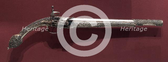 "Rat-Tailed" Miquelet-Lock Pistol, late 1700s-early 1800s. Creator: Unknown.