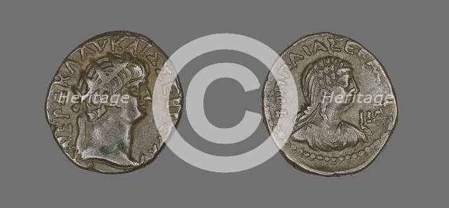 Tetradrachm (Coin) Portraying Emperor Nero, 64-65. Creator: Unknown.