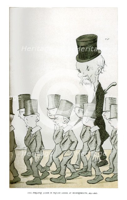 'Paul Verlaine, (Usher in Private School at Bournemouth, 1877-1878)', 1904. Artist: Max Beerbohm