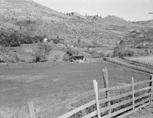 Carlock farmstead, Ola self-hHelp sawmill co-op, Gem County, Idaho, 1939. Creator: Dorothea Lange.