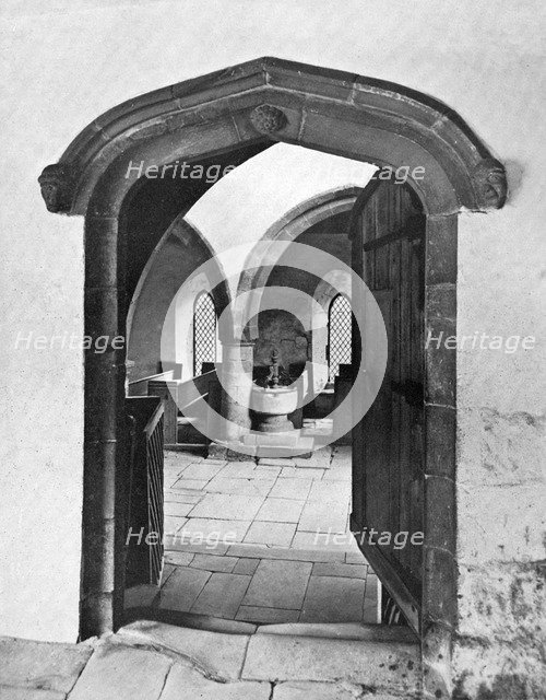 Entrance to the chapel, Haddon Hall, Derbyshire, 1924-1926. Artist: Unknown