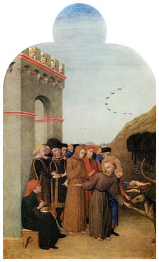 Miracles: the legend of the Wolf of Gubbio, c1437-1444 (1956). Artist: Unknown