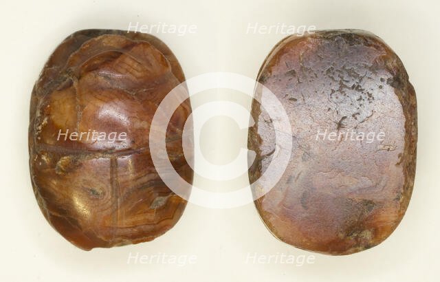 Scarab: Uninscribed, Egypt, Middle Kingdom-Late Period, Dynasties 12-26 (about 1985-525 BCE). Creator: Unknown.